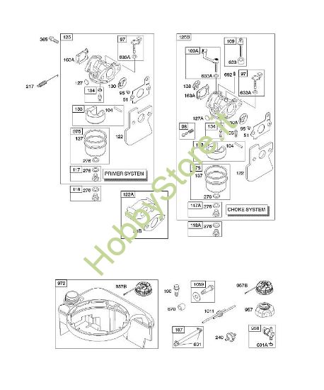 D - Carburatore, alimentazione carburante B&S - 12 €¦ 122672-0134-E1 brand Stihl